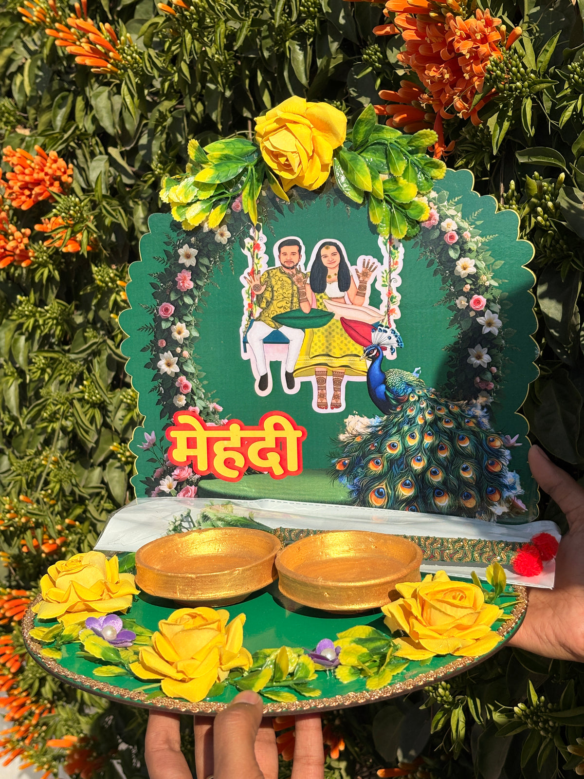 Mehndi Decorative Platter